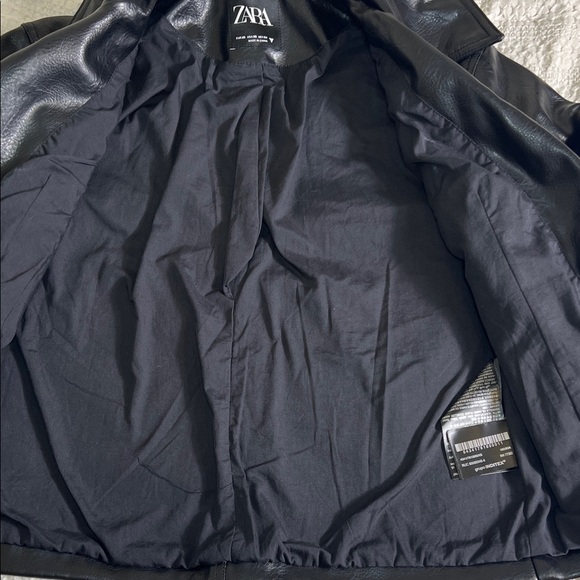 Zara Sleek Black Biker Jacket size XS - Picture 4 of 10